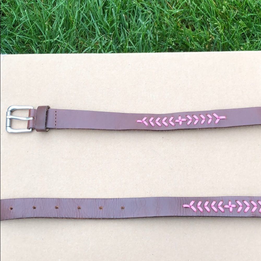 NWOT American Eagle Leather Belt Brown Pink size S